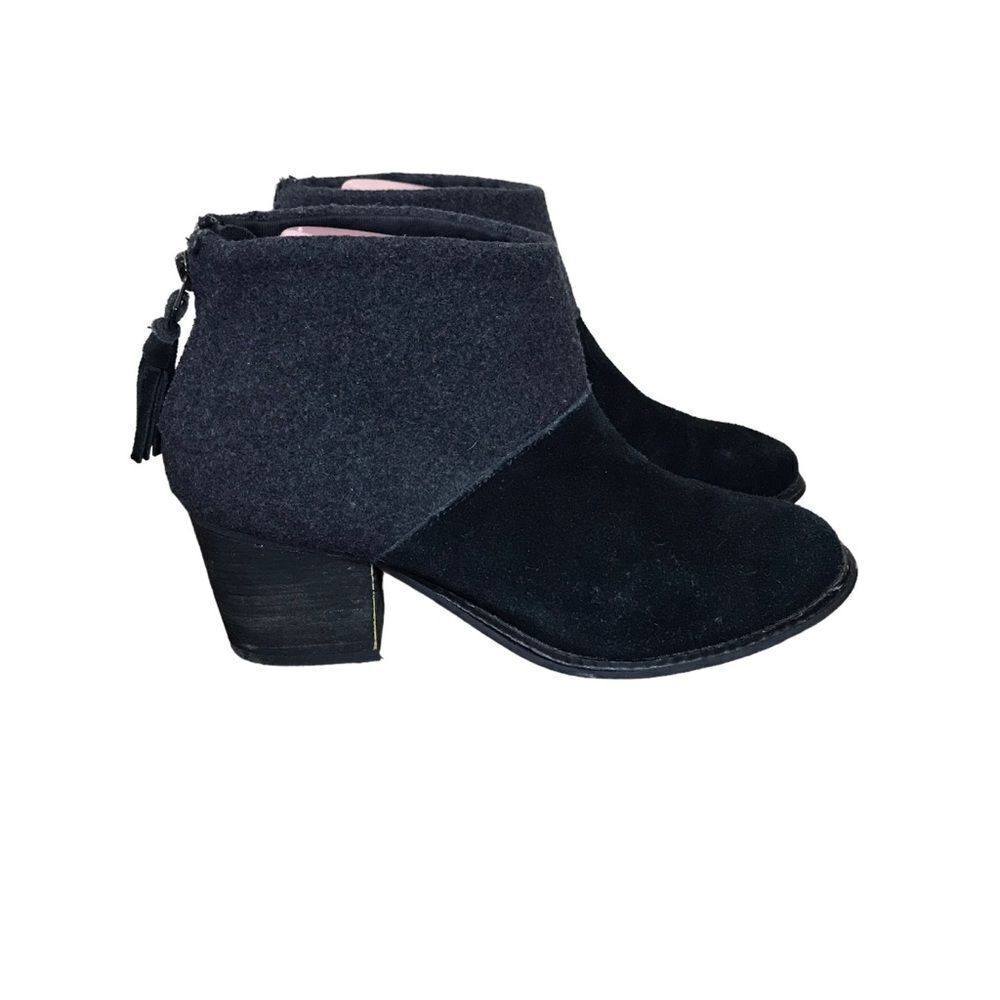 Toms Black and Gray Ankle Booties Woman’s Size 6.5